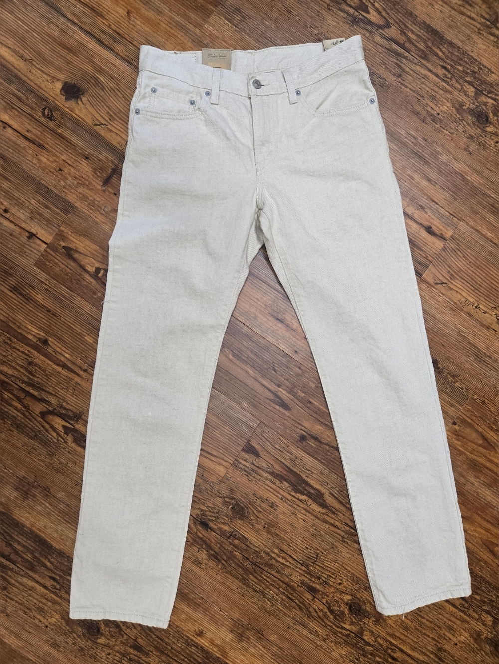 Levi's Middy Straight 27x30 Linen blend natural color nwt lightweight cool vaca